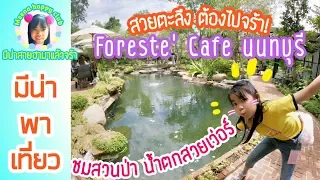 รีวิวร้านForeste' cafe ปากเกร็ด นนทบุรี คาเฟ่กลางสวนป่าน้ำตกสวย | meena happy club มีน่าแฮปปี้คลับ