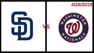 San Diego Padres Condensed Game (4/28/2019) Washington Nationals Game Recap