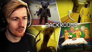 Reacting to some of the SCARIEST Backrooms videos on the internet.