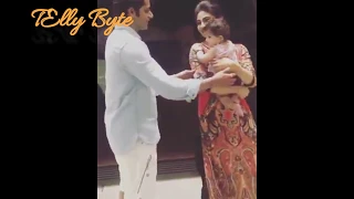 Mouni Roy playing with Karanvir Bohra's newborn baby