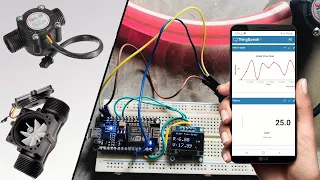 IoT Water Flow Meter using NodeMCU ESP8266 & Water Flow Sensor | Measure Water Flow Rate & Volume