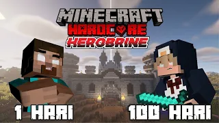 100 hari minecraft hardcore menjadi herobrine | Map download