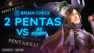 Zven Gets TWO PENTAKILLS In A REVERSE SWEEP Against 100T | Brain Check S3E3 - Cloud9 LCS Voice Comms