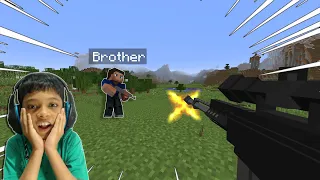 I killed my BROTHER with SNIPER GUN in MINECRAFT