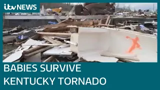 Babies survive Kentucky tornado in bathtub torn from their home by twister | ITV News