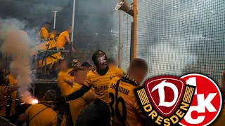 Dynamo-Fans Chaos Mit Feuerten Pyrotechnik Auf Den Rasen (Dynamo Dresden - FC Kaiserslautern 0:2)