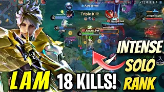 LAM Intense Solo Rank Jungler | Triplekill + MVP Full Gameplay | Honor of Kings 2024 (Global)