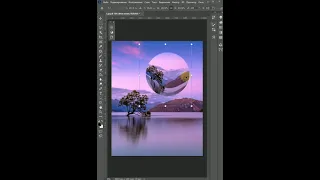 Создаём стеклянную сферу / Adobe Photoshop / #shorts #photoshoptutorial #урокфотошопа