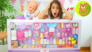 100 ACCESORIOS para BEBÉ 👶 Set gigante de accesorios para BABY BORN o BEBÉS NENUCO con LARA