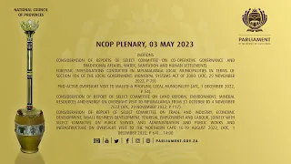 NCOP PLENARY, 03 May 2023