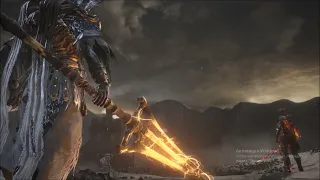 Dark souls : first  Slave Knight Gael  VS Soul of Cinder and Nameless King