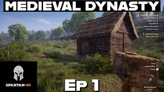 MEDIEVAL DYNASTY - Episode 1 getting started and building a town Let's play PC