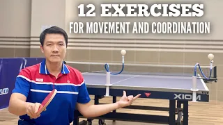 12 movement exercises and coordination with table tennis training tool (Part 1)