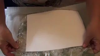 Paper napkin transfer tutorial using plastic wrap