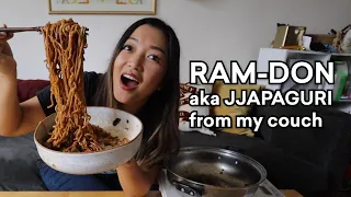 Making RAM-DON aka JJAPAGURI from Parasite PLUS a live Q&A - Cooking from my Couch Ep. 6