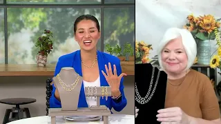 Affinity Diamonds Pave Curb Link Bracelet or Necklace, SS Necklace, SS on QVC