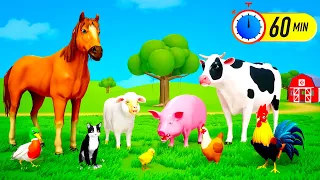 Country Cow Farm Videos - Funny Cows 1 Hour Videos Compilation | Dancing Cows Funny Videos 3D