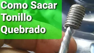 como sacar quitar un tornillo quebrado, capado, sin soldadura. Menos de 5 minutos. pregunrale