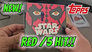 2024 Topps Star Wars Episode 1 Sapphire! Red /5 HIT! 🤤