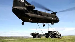 B Brty 1-143 FA M119 105mm towed howitzer sling load CH-47 Chinook FAIL