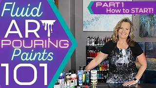 Acrylic Paint 🎨 POURING & FLUID Art 101 Series Part-1 Supplies | Tools | Beginner Techniques & MORE💥