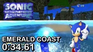 Sonic Adventure Generations: Emerald Coast (Modern) Speed Run (w/ skills) - 0:36.41