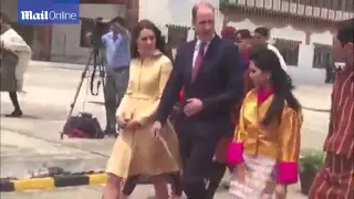 William and Kate greeted by King and Queen of Bhutan   Daily Mail Online