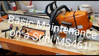 Basic Chainsaw Maintenance On A Stihl MS461!