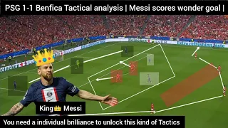 PSG 1-1 Benfica |  Galtier Tactical analysis | Messi scores wonder goal |
