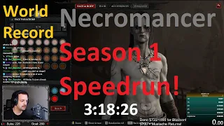 World Record! Season 1 Necro Speedrun! 3:18:26 - Diablo 4