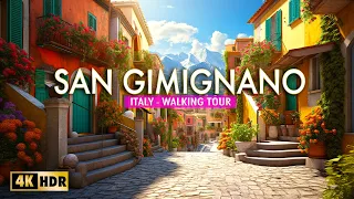 San Gimignano, Tuscany, Italy 4K HDR Walking Tour | Explore the Medieval Beauty | 2023