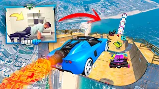 MEGA RAMPA PERO HAGO FLEXIONES CADA VEZ QUE BAJO!! - GTA 5 ONLINE