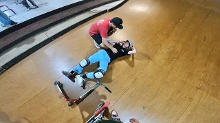 WORST SCOOTER CRASH AT SKATEPARK..