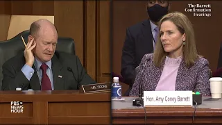 WATCH: Sen. Chris Coons presses Supreme Court nominee Amy Coney Barrett on 'balance of the court'