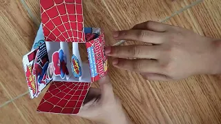 Pop-up Invitation | Spiderman box pop up invitation