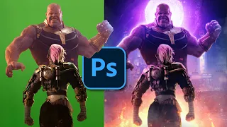 Making an Epic " THANOS vs VI " Battle in Photoshop