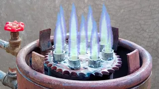 I can't believe I just found this life hack  using waste oil stove burner