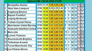 Pronostiques totofoot Spécial-584 | 26-04-2024 21h00توقعات طوطو فوت  Pronostics