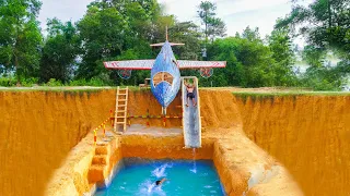 How To Build Slide From The Plane Into The Underground Swimming Pool