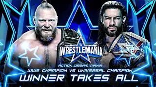 WWE WRESTLEMANIA 38 ROMAN REIGNS VS BROCK LESNAR CUSTOM MATCH CARD