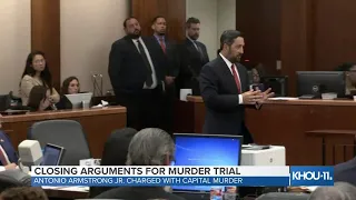 WATCH LIVE: Closing arguments in Antonio Armstrong Jr. capital murder trial