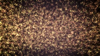 4K Free Motion Background - Golden Particles 2160p Effect