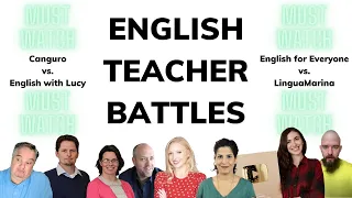 MUST WATCH English Teacher Battles | Kevin and Liza vs. LinguaMarina | Canguro vs. English with Lucy