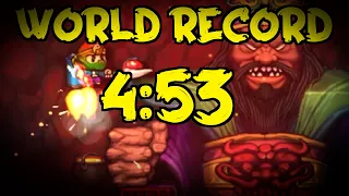 (WR) Spelunky No Teleporter Haunted Max Hell% Speedrun 4:53 (+Reaction!)