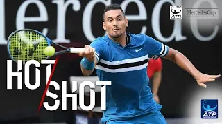 Hot Shot: Kyrgios Laces Crucial Forehand Past Federer In Stuttgart 2018