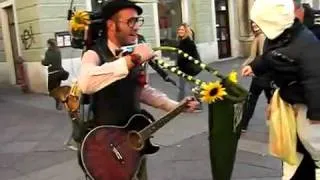 One-Man-Band Street Performer in Croatia (Cigo Man Band).flv