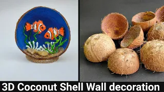 Coconut Shell Wall decoration Ideas/ Coconut Shell Wall hanging/ Coconut Shell Craft Ideas (Easy)