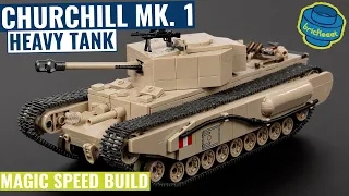 CHURCHILL Mk. I - Heavy WW2 Tank - QuanGuan 100238 (Speed Build Review)