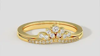 Tiara Diamond Wedding Ring In 18k Yellow Gold