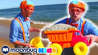 BLIPPI - Learn Colors and Counting at a Beach | ABC 123 Moonbug Kids | Fun Cartoon | Learning Rhymes